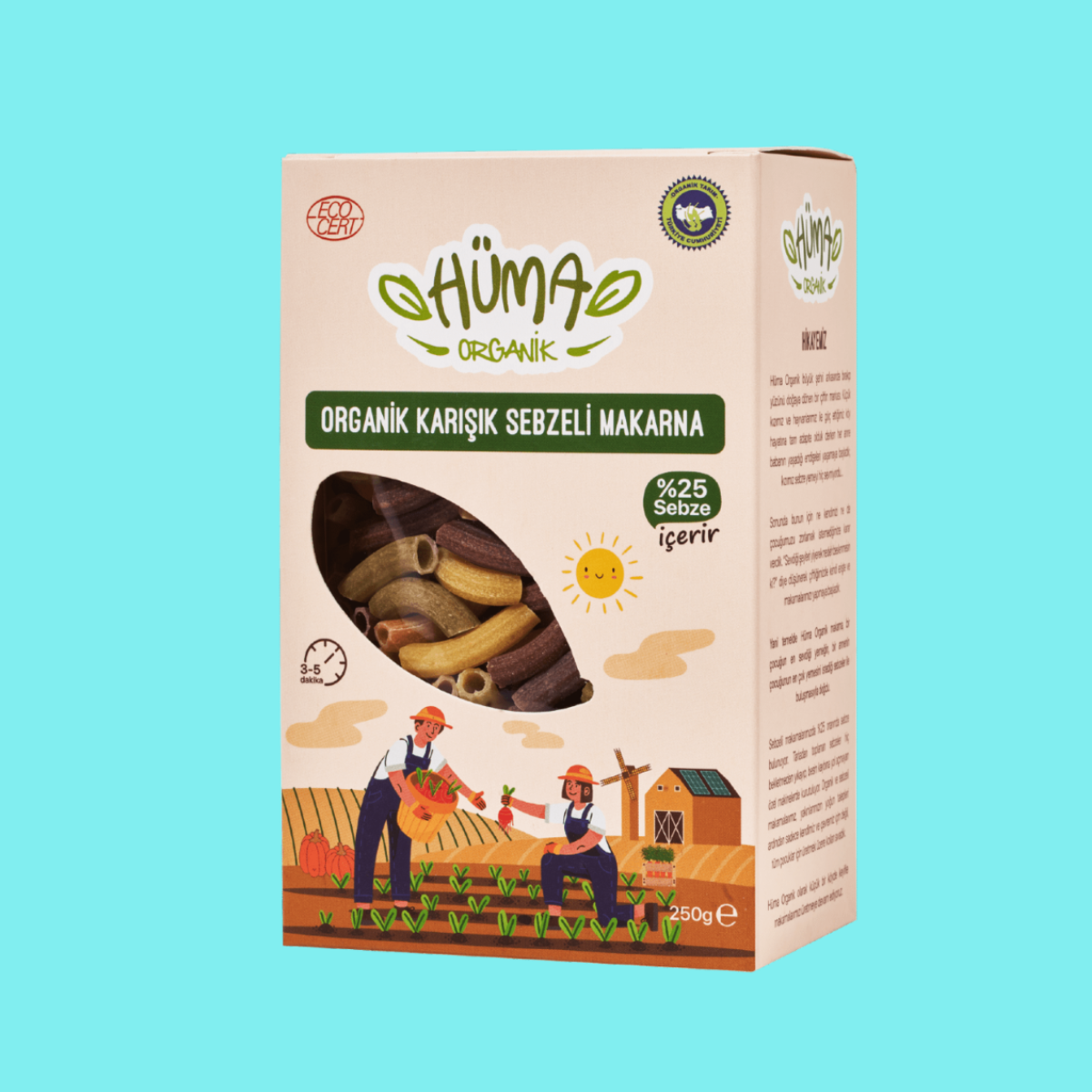 Hüma Organik Karışık Sebzeli Makarna 200 gr