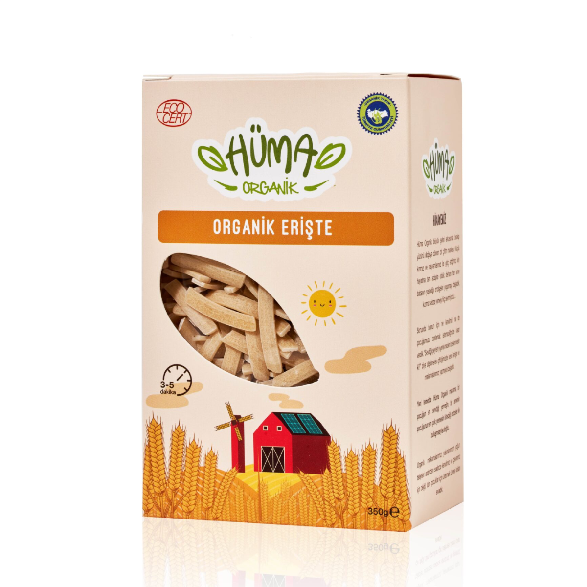 Hüma Organik Sade Erişte 350 gr