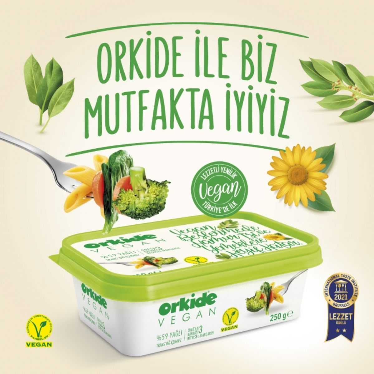 Orkide Vegan Margarin 250 gr