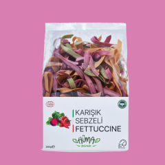 Hüma Organik Karışık Sebzeli Fettucine Makarna 250 gr