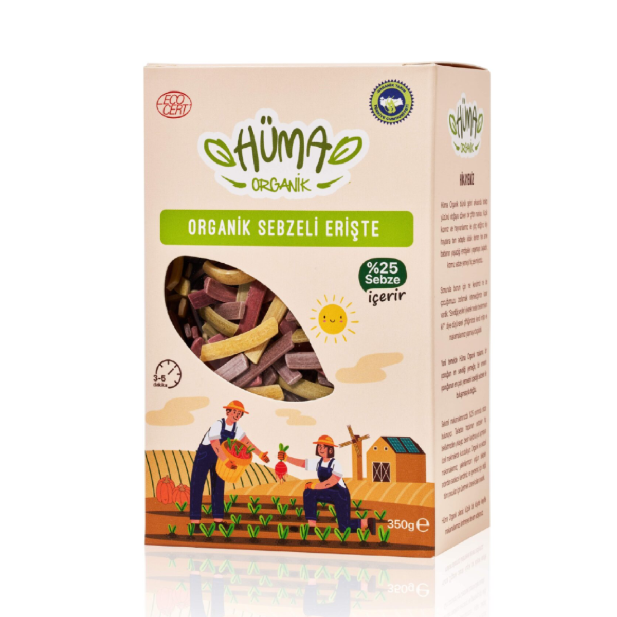 Hüma Organik Sebzeli Erişte 350 gr