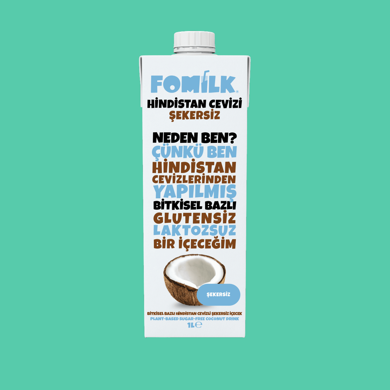 Fomilk Hindistan Cevizi Sütü Şekersiz 1 L